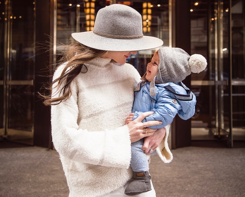 motherhood, mom life, mom blog, village, mama, baby boy, winter style, baby style, baby fashion, mom and baby, first time mom, evan grey, lauren gores ireland, baby boy style, nyfw, nyc, traveling baby